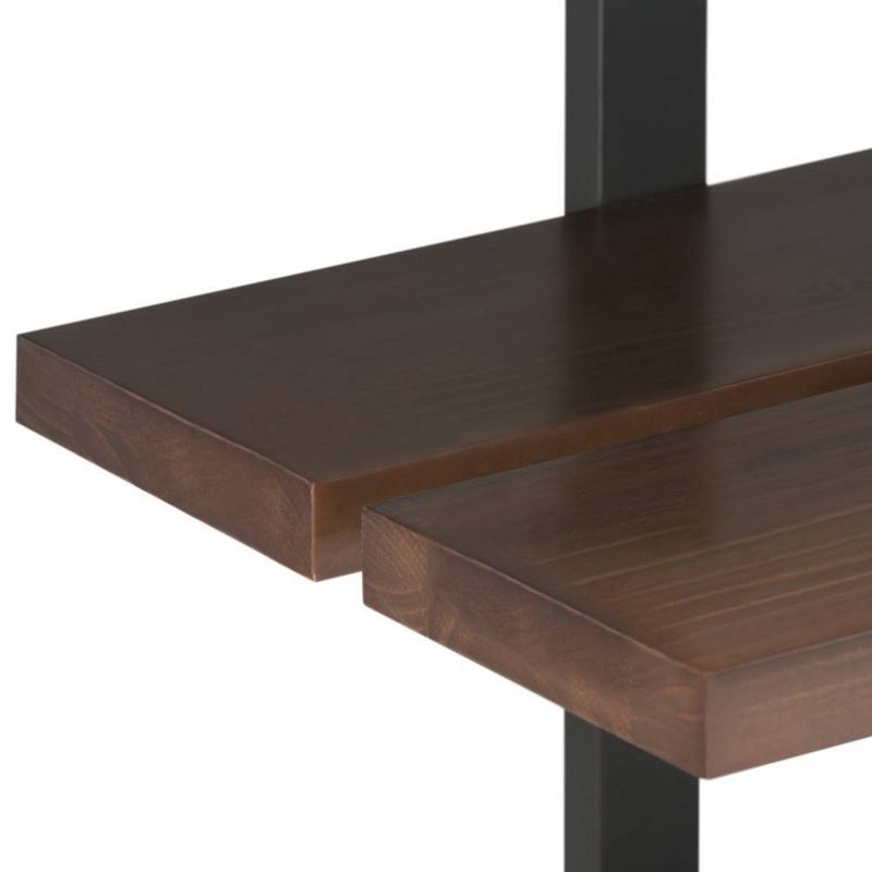 66"x54" Tyson Solid Wood Bookshelf Walnut - WyndenHall