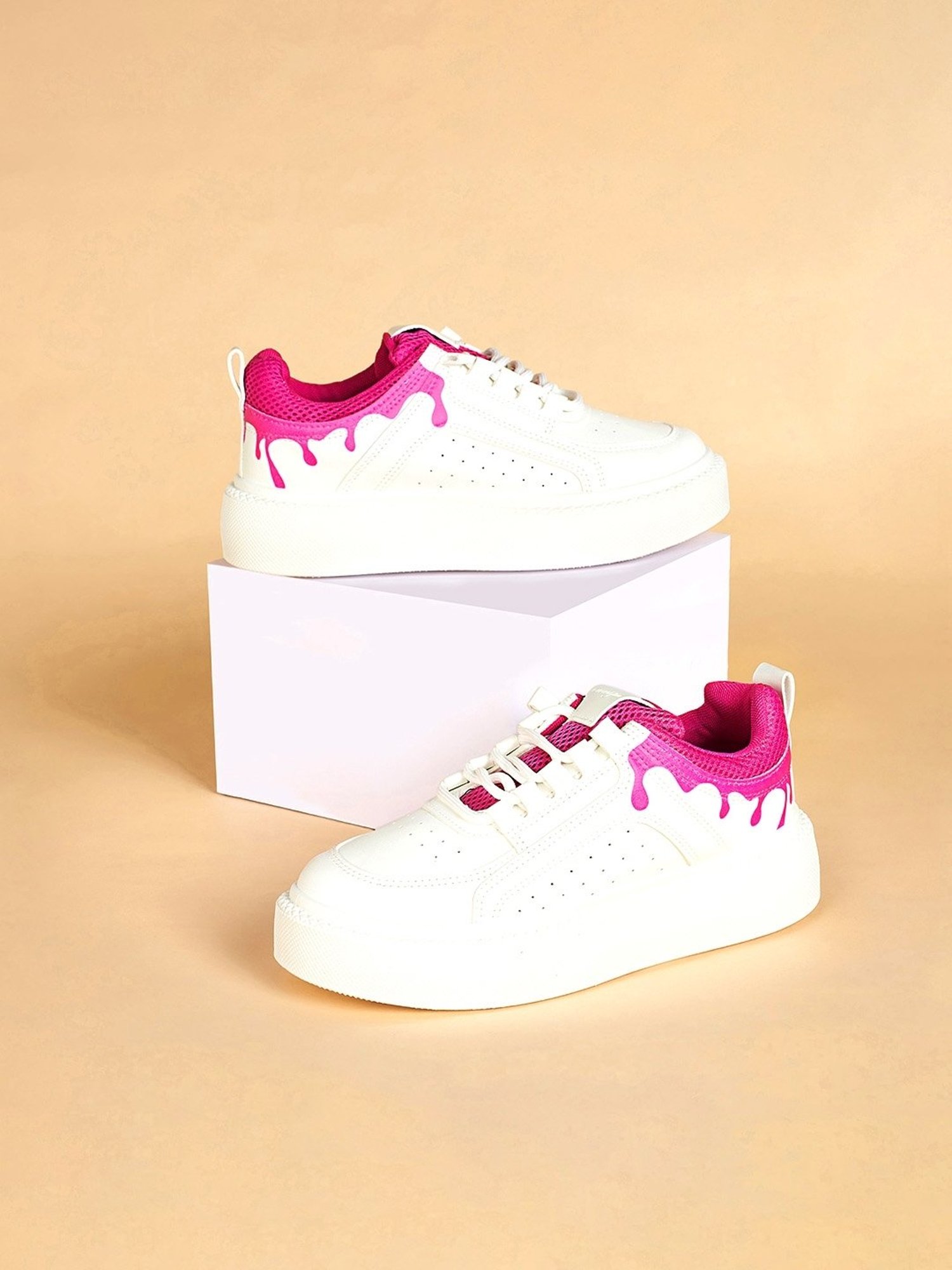 Forever Glam by Pantaloons Women's White Casual Sneakers