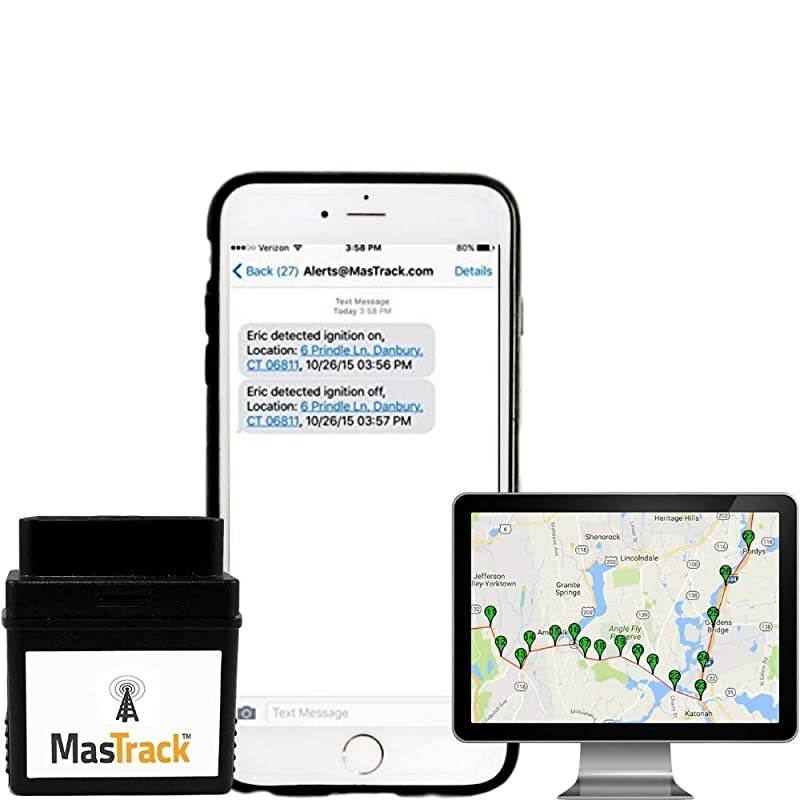 GPS Tracker W/No Contract | Track On Computer Smartphone | Fleet Monitoring Tracking Employees, Teens, Spouse| Plug Into OBD Port Instant Alerts & Engine Diagnostics