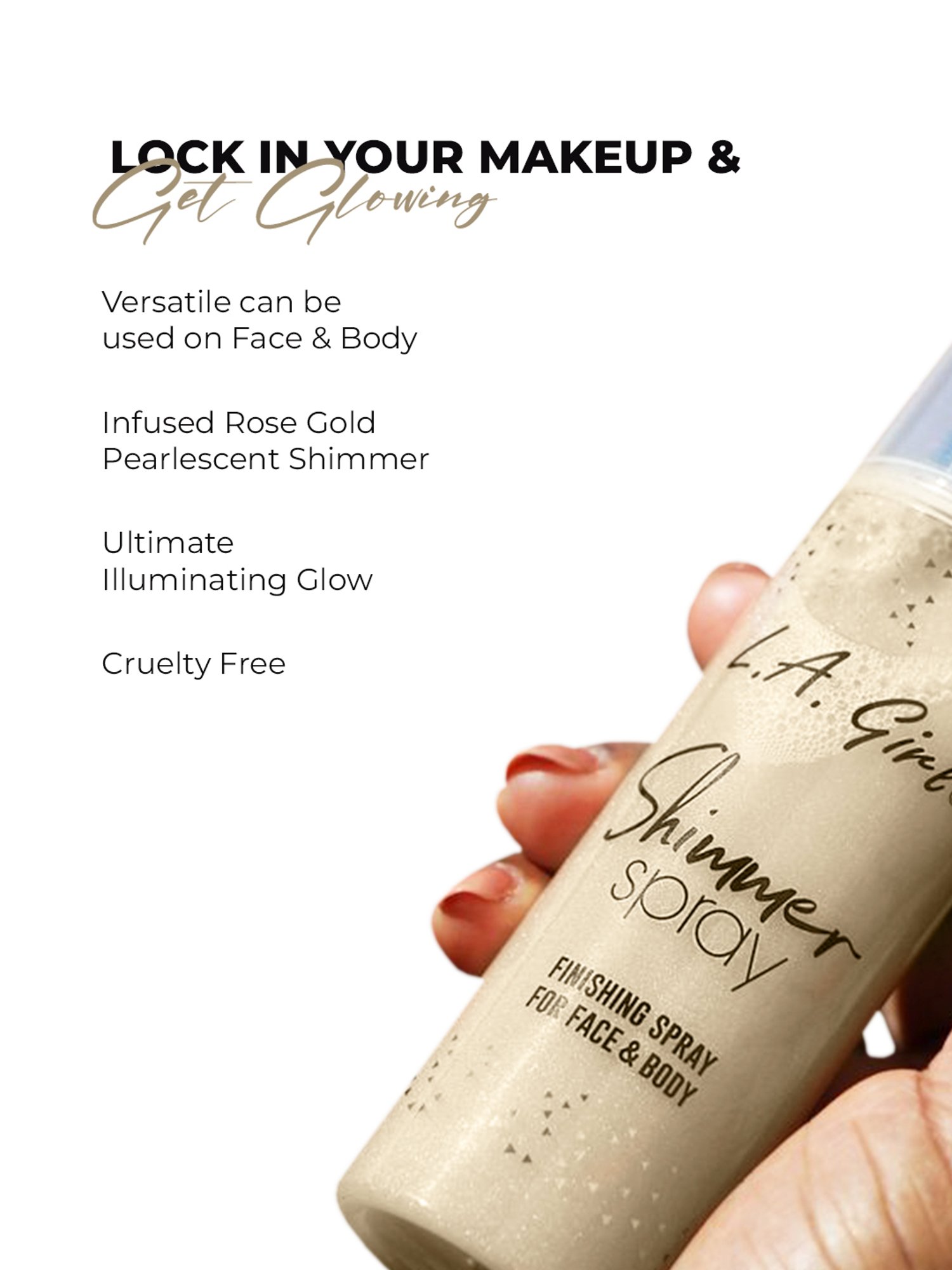 L.A. Girl Shimmer Spray Gold - 80 ml