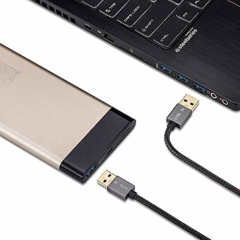 USB to USB Cable 6 ft  USB 30 Male to Male Nylon Braided Cable USB to USB Cord for Data Transfer Hard Drive Enclosures Printers Modems Cameras