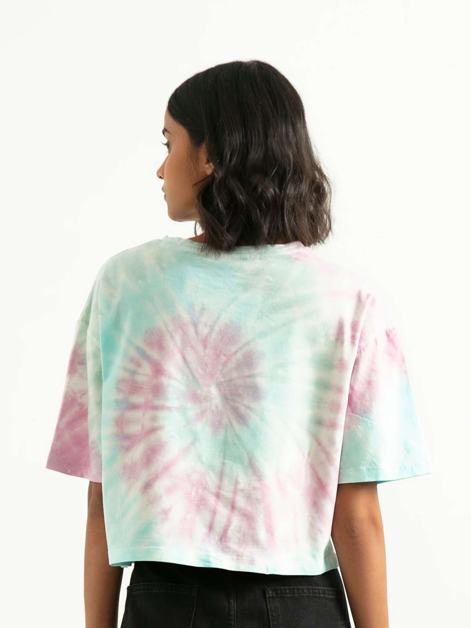 Cover Story Blue & White Textured T-Shirt