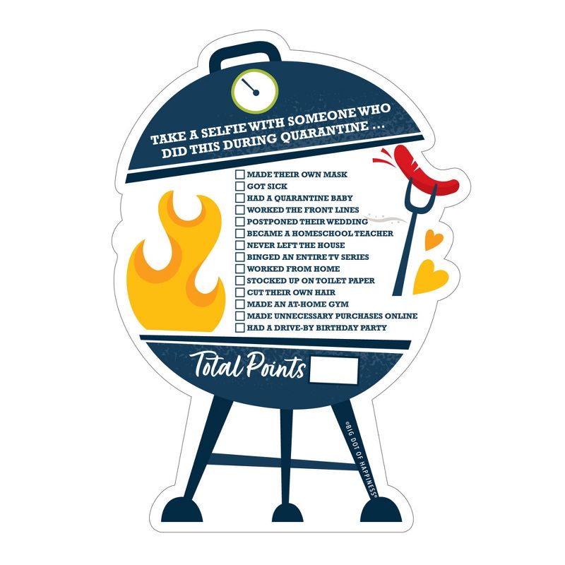 Big Dot of Happiness Missed You BBQ - Selfie Scavenger Hunt - Backyard Summer Picnic Party Game - Set of 12