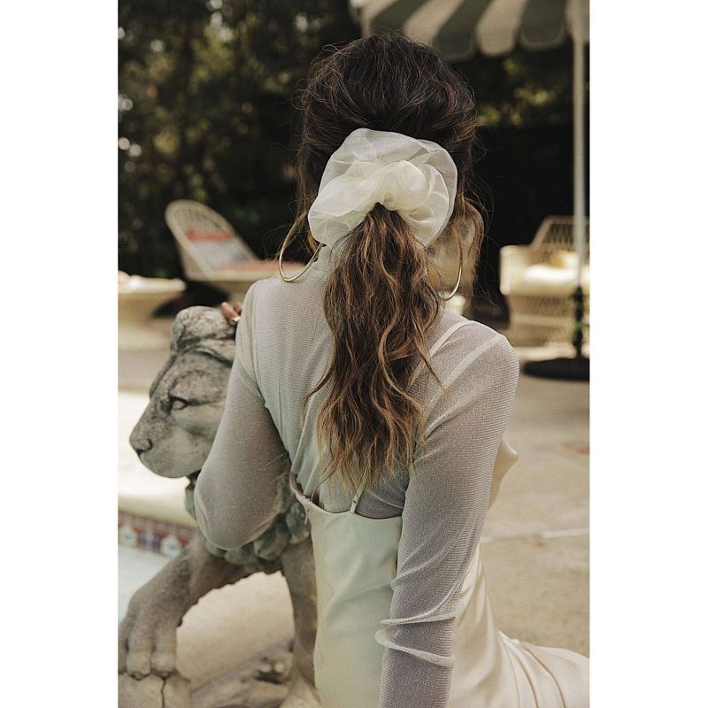 Sincerely Jules by Scunci Extra large Organza Scrunchie - Cream