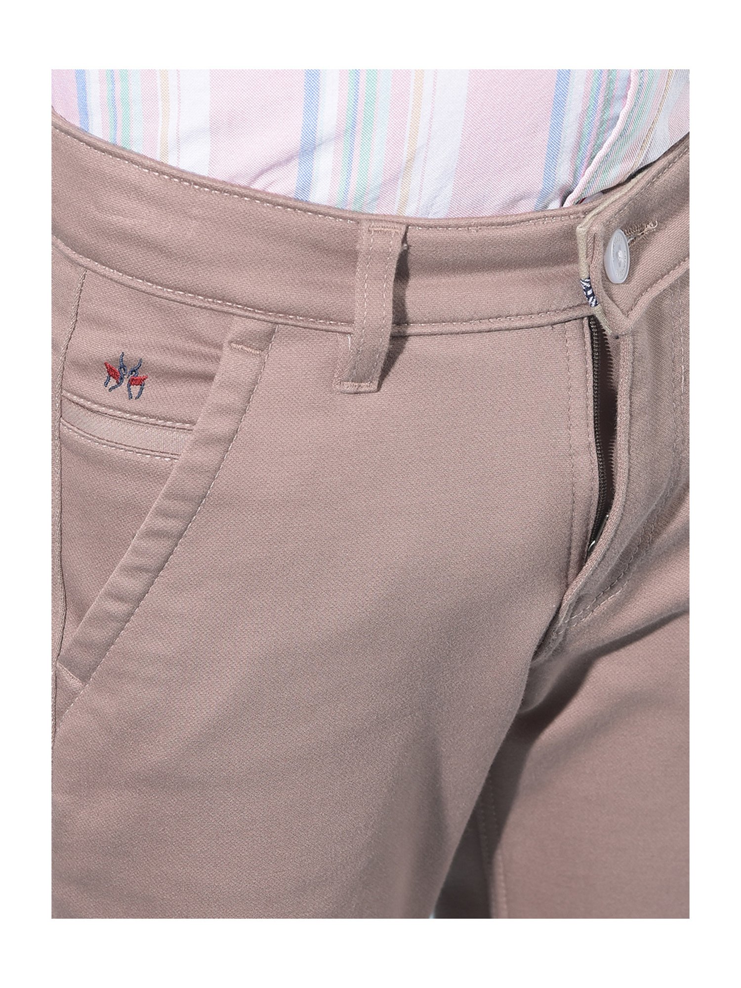 Crimsoune Club Boys Brown Solid Trousers