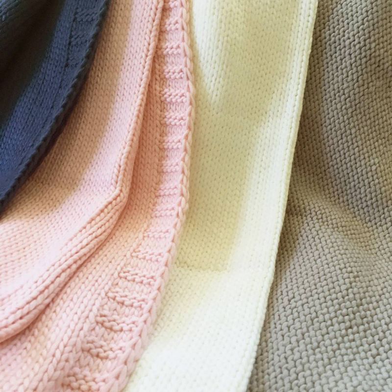 Kimberly Grant Large Gauge Cable Knit Blanket - Navy