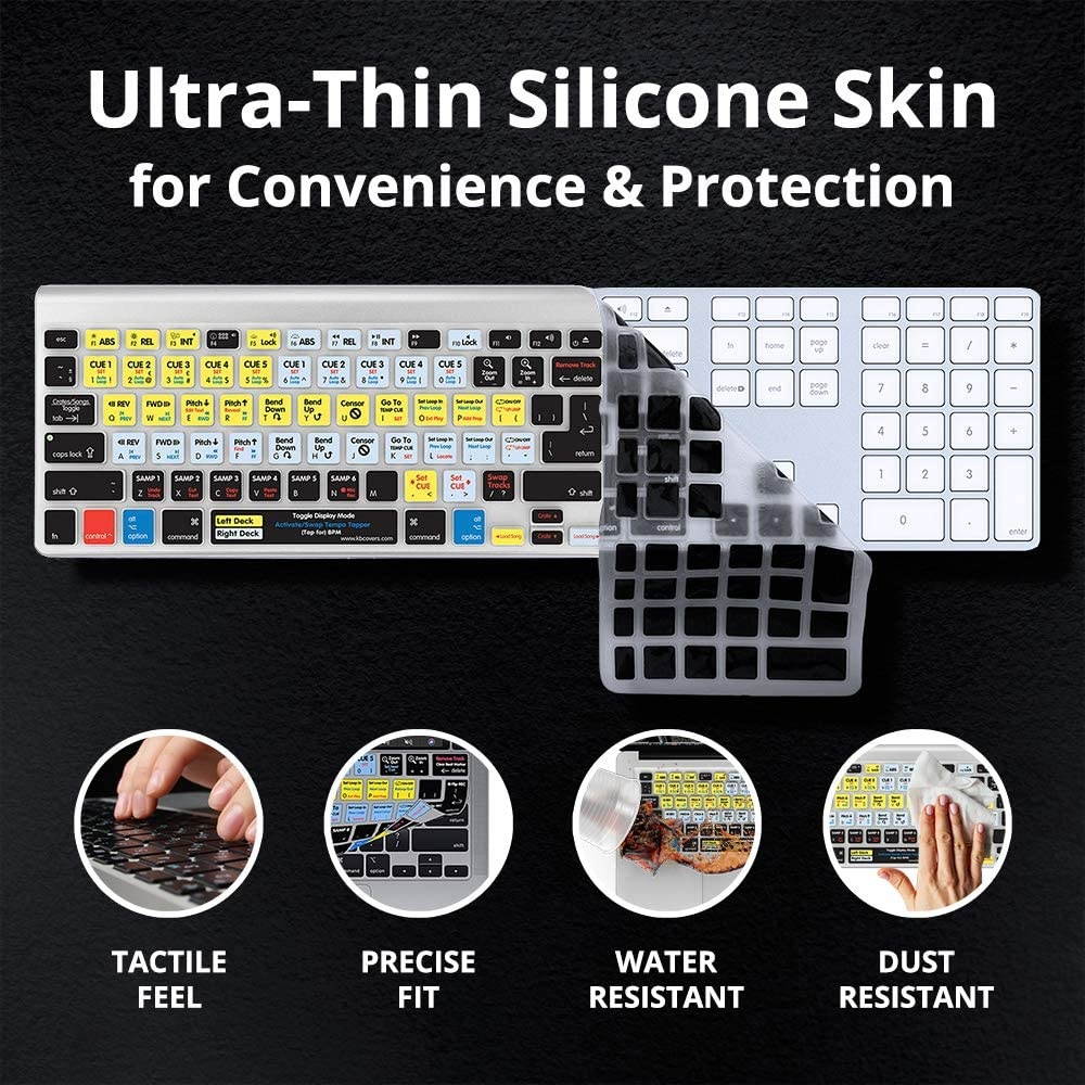 KB Covers Serato DJ & Scratch Live Keyboard Cover Compatible with 13  MacBook Air, MacBook & MacBook Pro | Dust Water & Dirt Resistant Silicone Skins