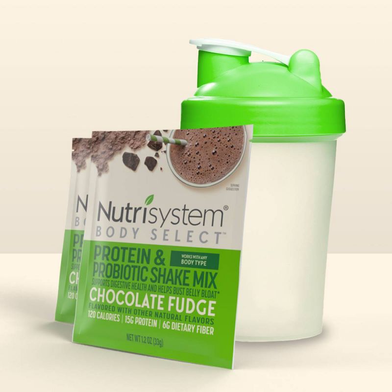 Nutrisystem Body Select Chocolate Fudge Protein & Probiotic Shakes - 20ct