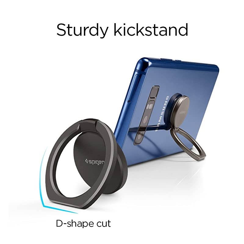 Style Ring 360 Cell Phone RingPhone GripStandHolder for All Phones and Tablets Compatible with Magnetic Car Mount Gun Metal