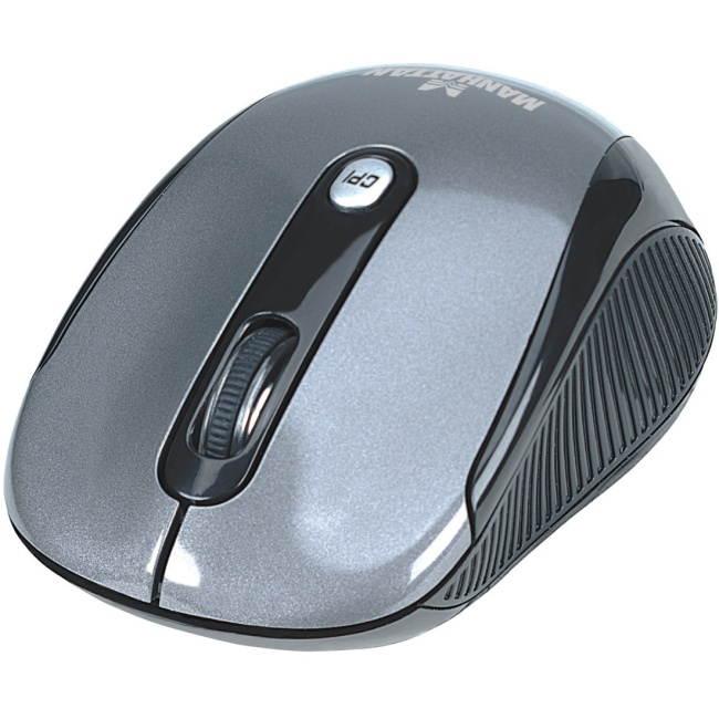 Manhattan 177795 Manhattan performance wireless optical mouse - black/silver