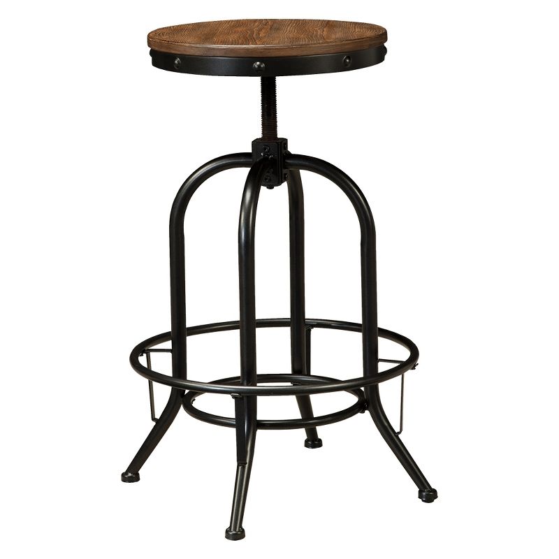 Set of 2 Pinnadel Swivel 30" Barstool Metal/Light Brown - Signature Design by Ashley