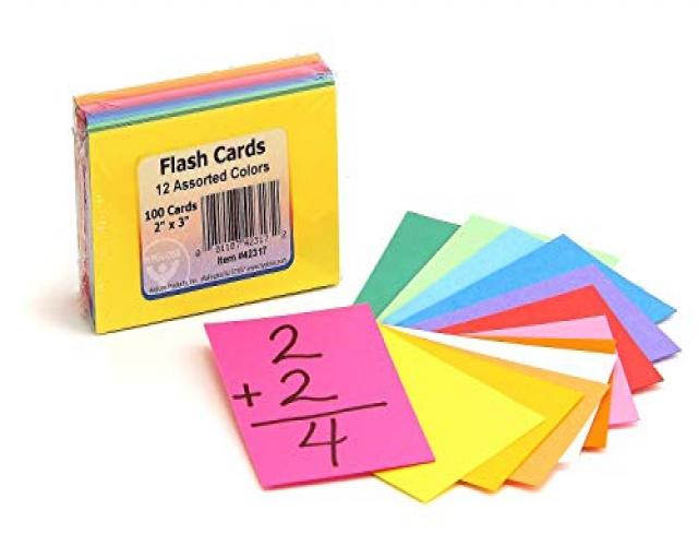 Hygloss Products Inc. HYG42317 Bright Flash Cards 2X3