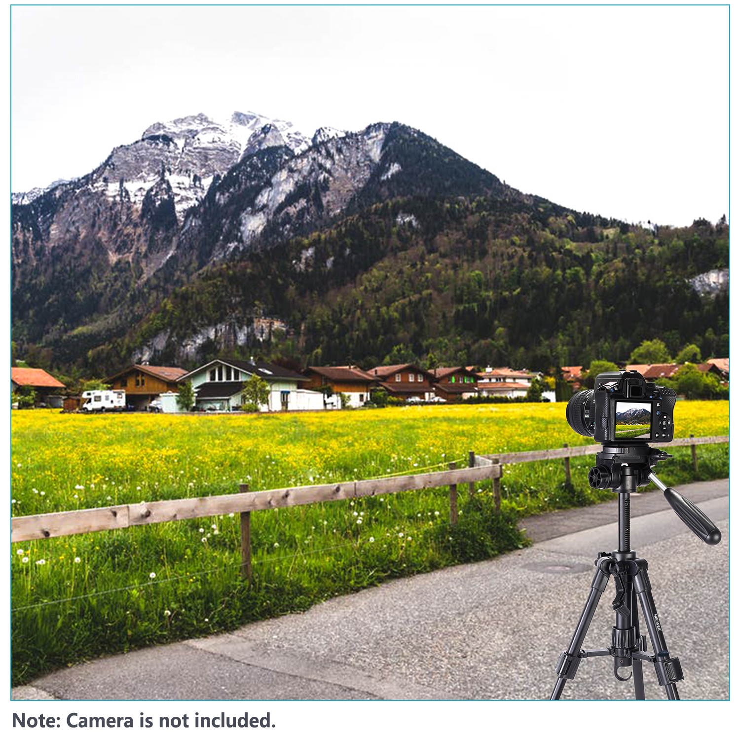 Neewer Mini Travel Tabletop Camera Tripod 24 inches/62 centimeters, Portable Aluminum with 3-Way Swivel Pan Head for DSLR Camera,Smartphones,DV Video up to 6.6 pounds/3 Kilograms (T210)