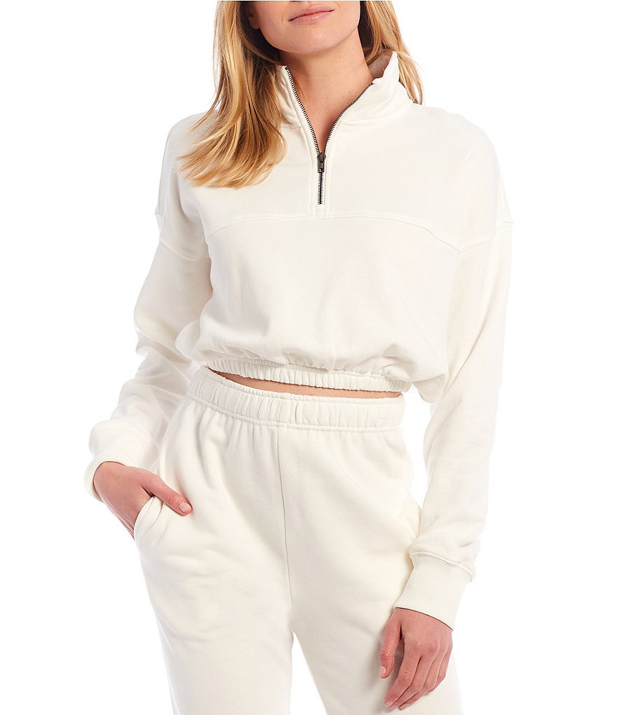 NIA Knit Cinched Quarter-Zip Long Sleeve Coordinating Pullover