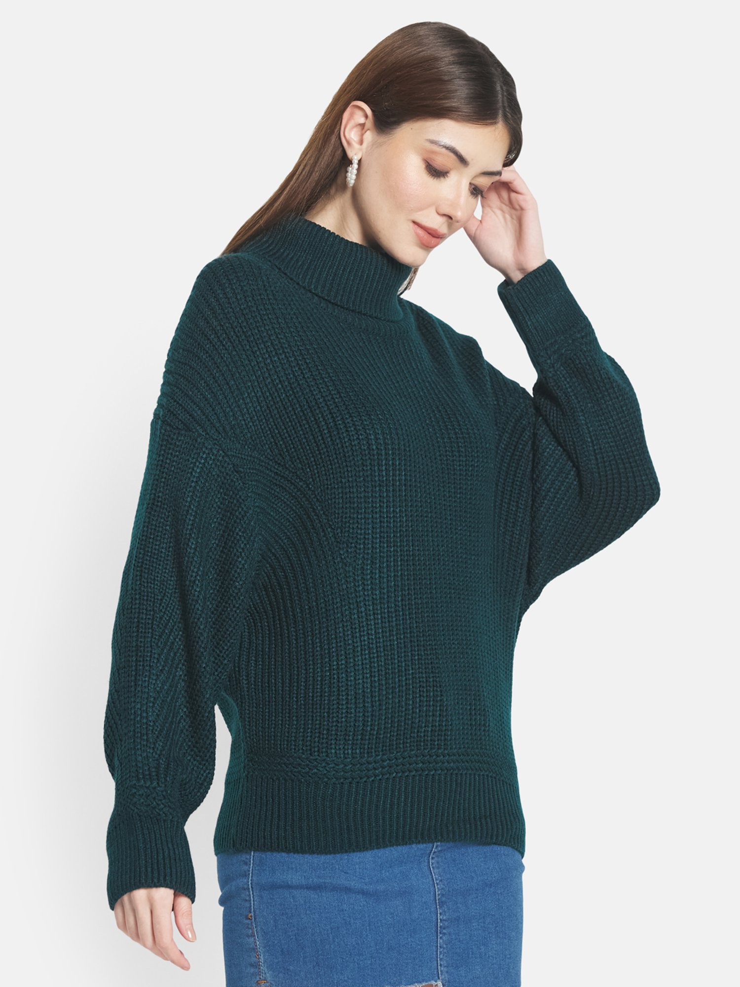 METTLE Green Regular Fit Pullover