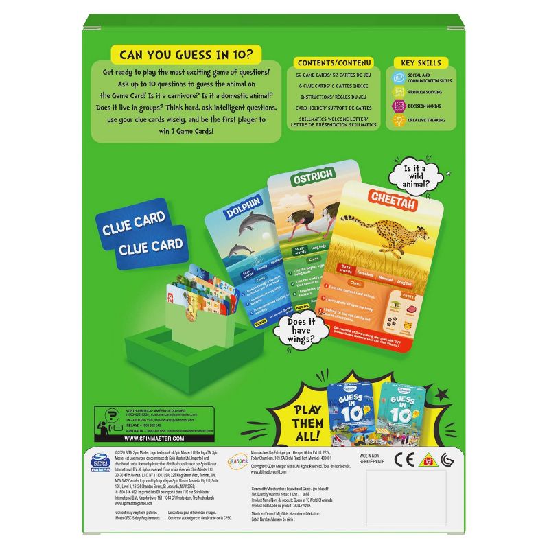 Skillmatic Guess in 10 Animals Game