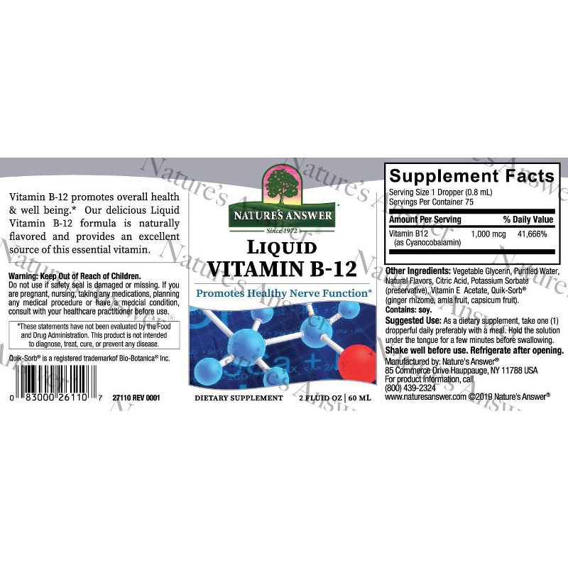 Nature's Answer Liquid Vitamin B12 - 2oz