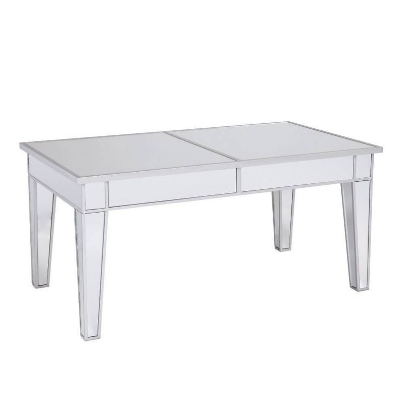 Mirror Cocktail Table/Coffee Table Silver/Clear - The Urban Port