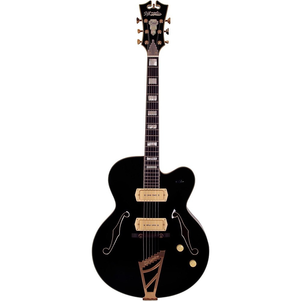D'Angelico Excel Series 59 Hollowbody Electric Guitar with Stairstep Tailpiece Black