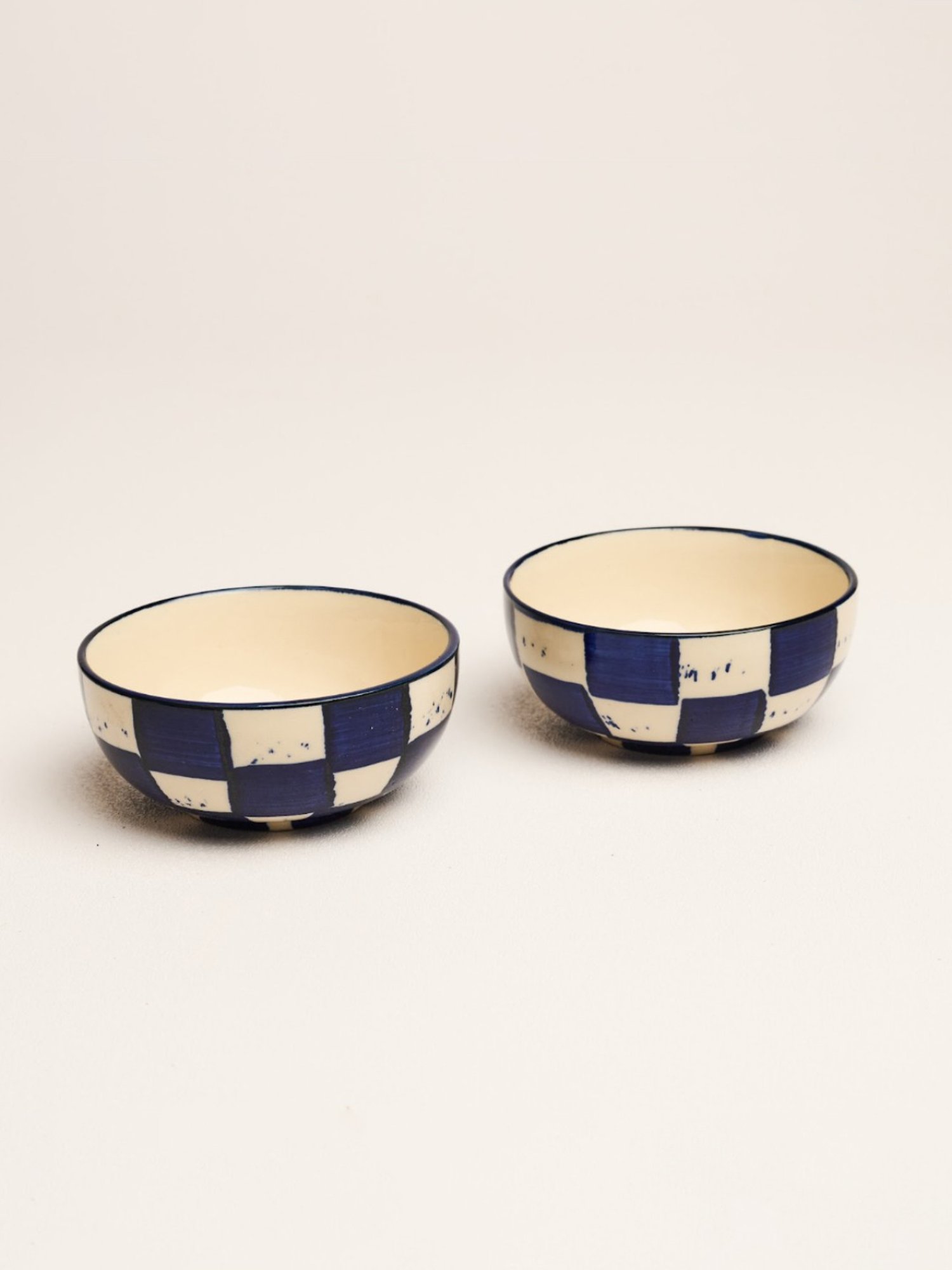 BlackCarrot Black & White Ceramic Dip Bowls Set of 2