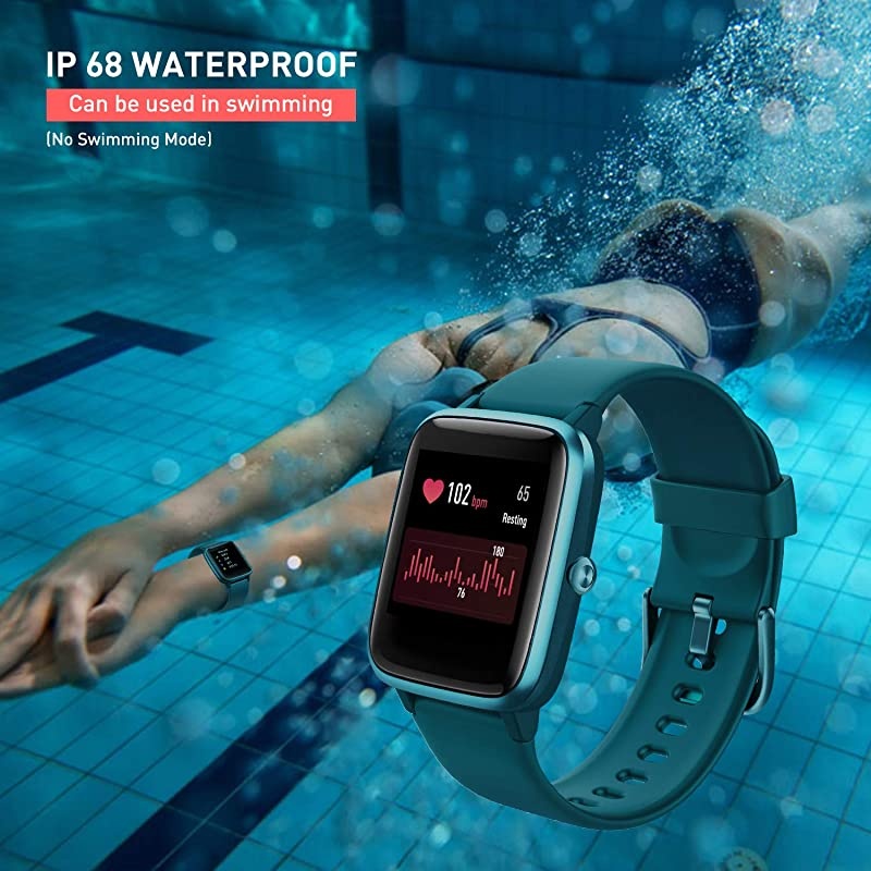 Tracker Watch with Heart Rate and Sleep Monitor Activity Tracker Waterproof Smart Wristband Watch Step Calorie Counter Pedometer Android iOS Compatible for Women Men Kids