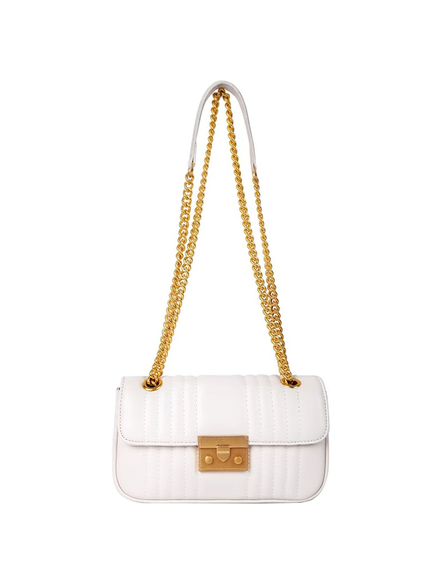 Miraggio Naomi Ivory Quilted Small Sling Handbag