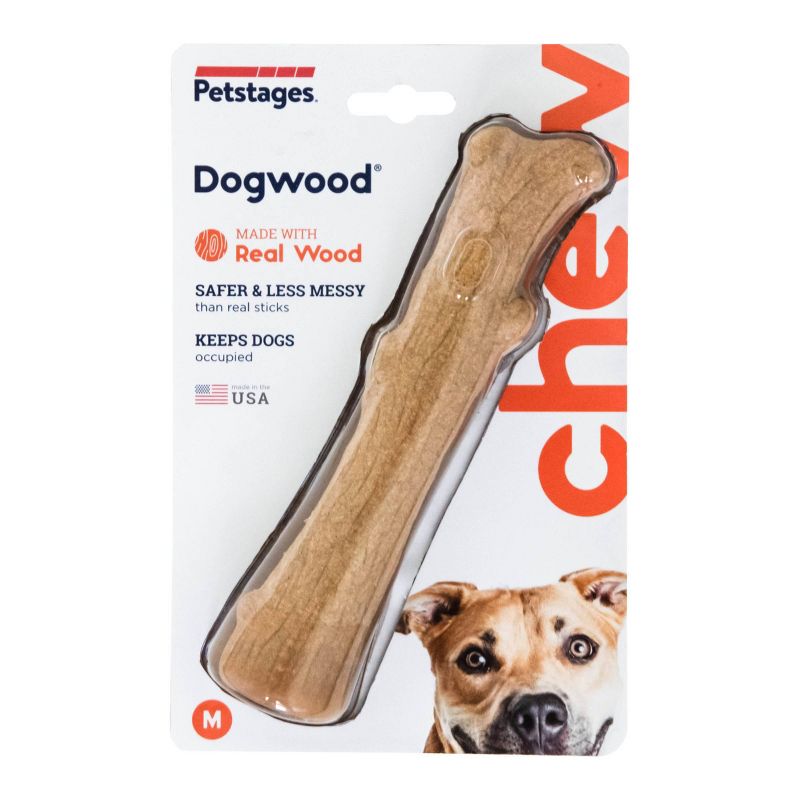 Petstages Dogwood Stick Wooden Dog Chew Toy - Brown - M