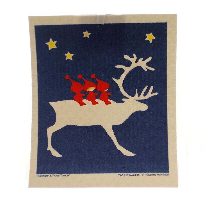 Swedish Dish Cloth 8.0" Red Cycle Absorbent Kitchen Eco Friendly  -  Dish Cloth