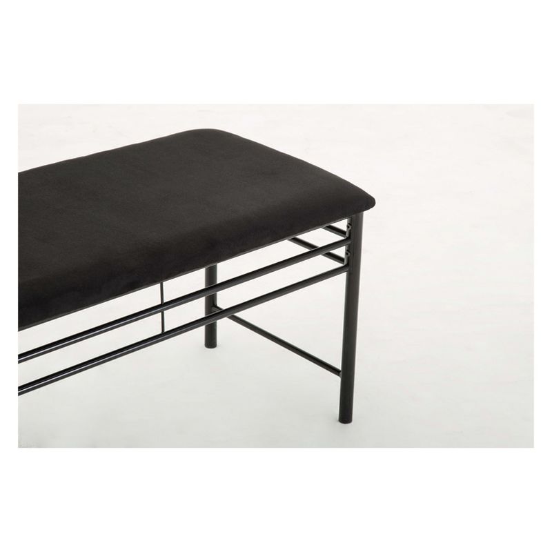 2pc Gareth Breakfast Nook Dining L Chair & Bench Black ( ) - Boraam