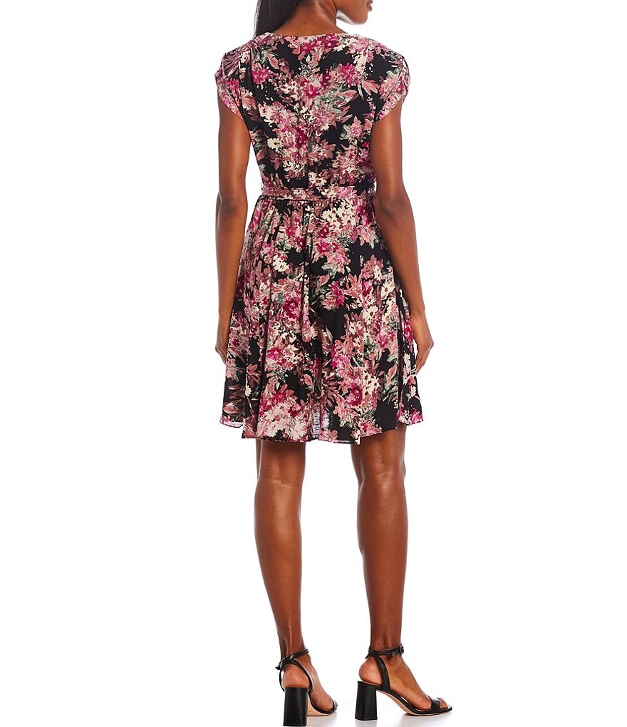 Eliza J Mock Halter High Neck Tiered Midi Dress