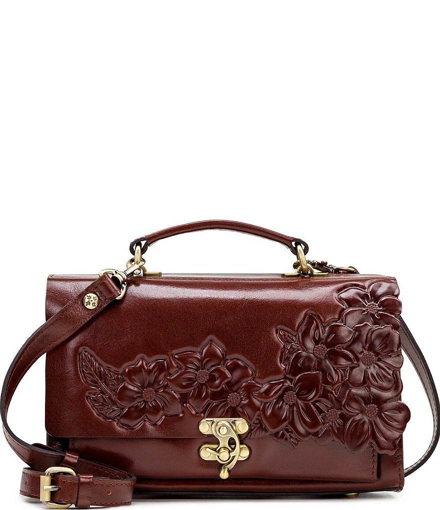 Patricia Nash British Tanned Collection Charonne Floral Satchel Bag