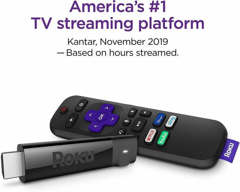 Roku 4K HD HDR Media Streaming Stick+ Voice Remote 3810R