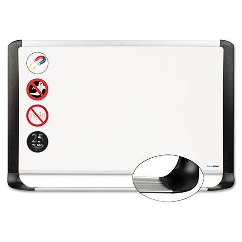 MasterVision MVI Platinum Plus Dry-erase Board - 48" (4 ft) Width x 36" (3 ft) Height - White Porcelain Surface - Silver