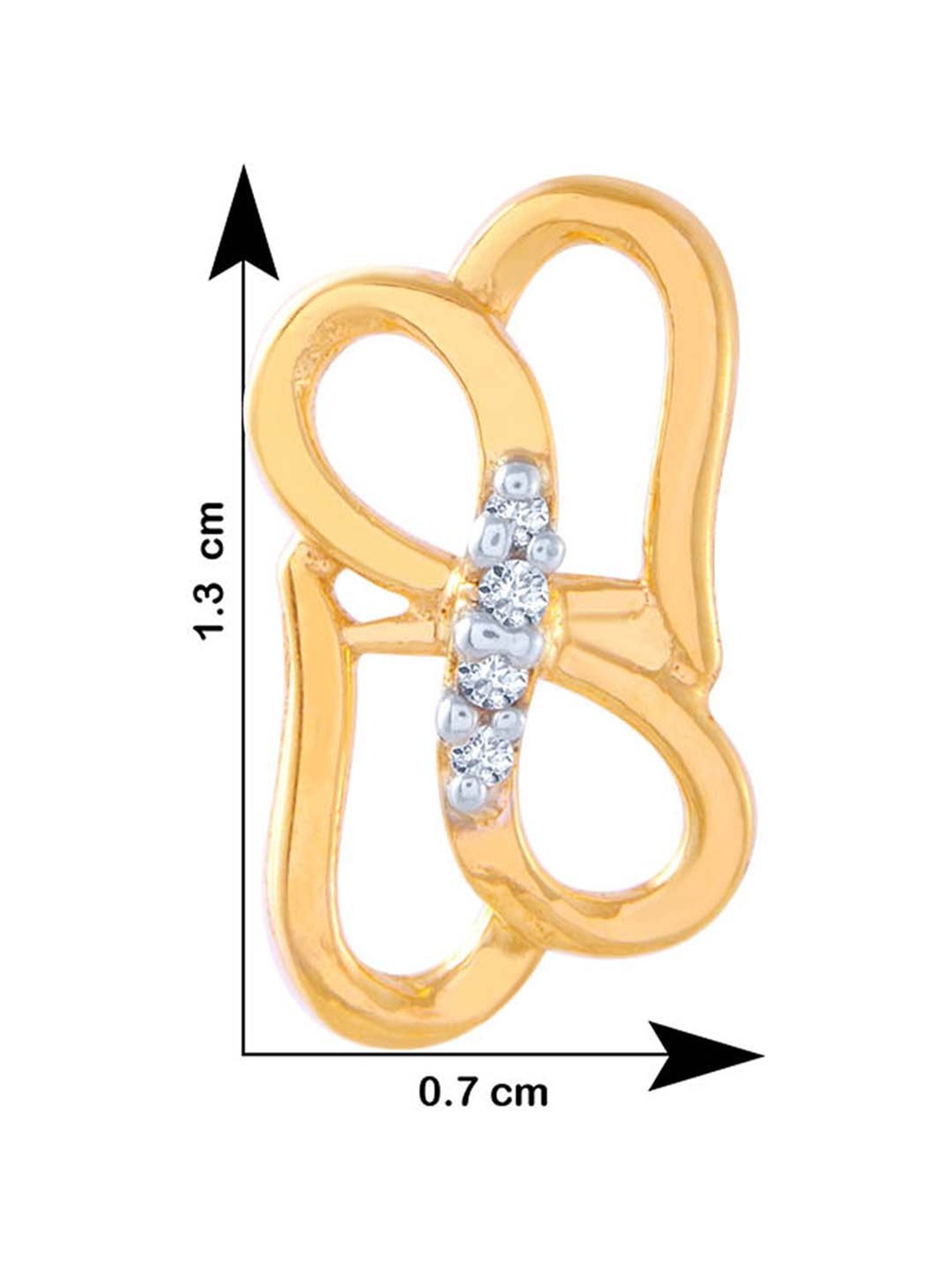 P.C. Chandra Jewellers 14 kt Gold Earrings