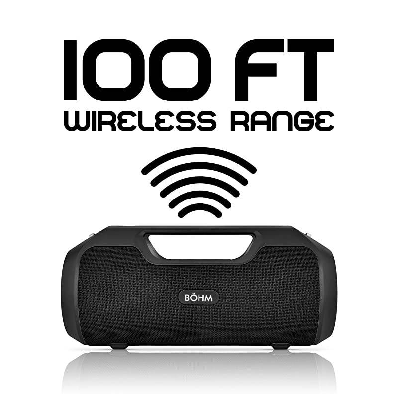 Impact Plus Wireless Bluetooth Speaker Water Resistant IPX4 40W Premium HD Sound Powerbank Dual Pairing TWS Stereo Black