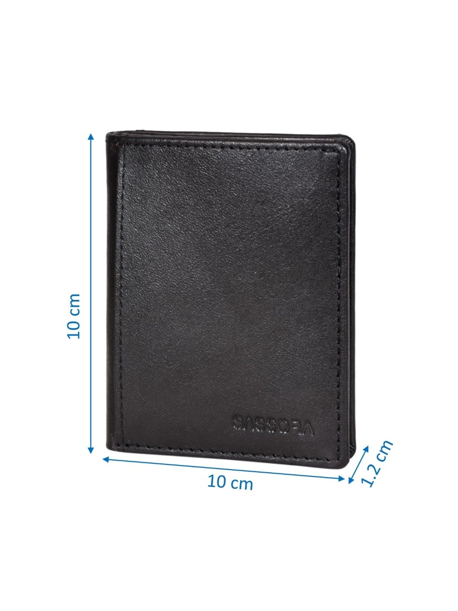 SASSORA JADE Black Leather Bi-Fold Wallet
