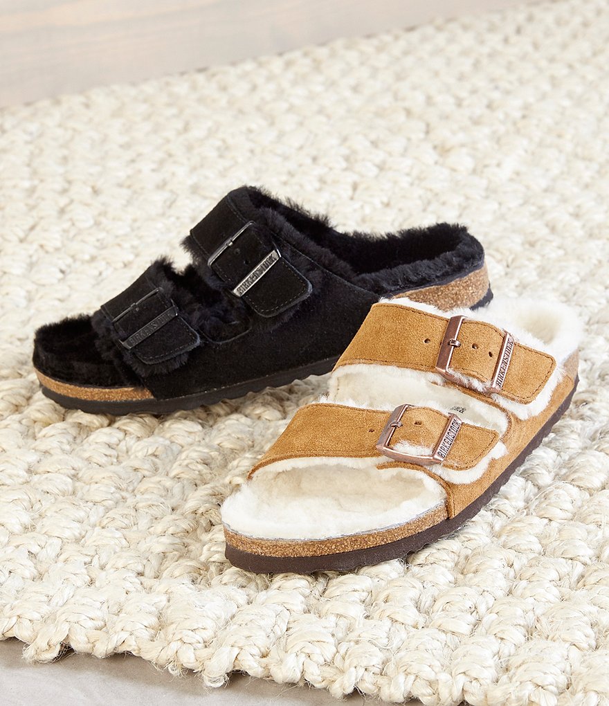 Birkenstock Women's Arizona Suede Shearling Sandals