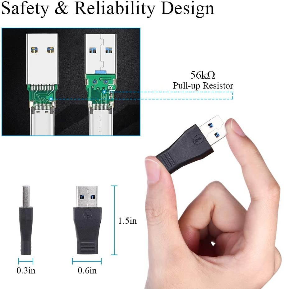 Onvian USB C to USB 3.0 Adapter, 2-Pack USB 3.1 Type C Female to USB 3.0 A Male Adapter Converter Support Data Sync and Charging