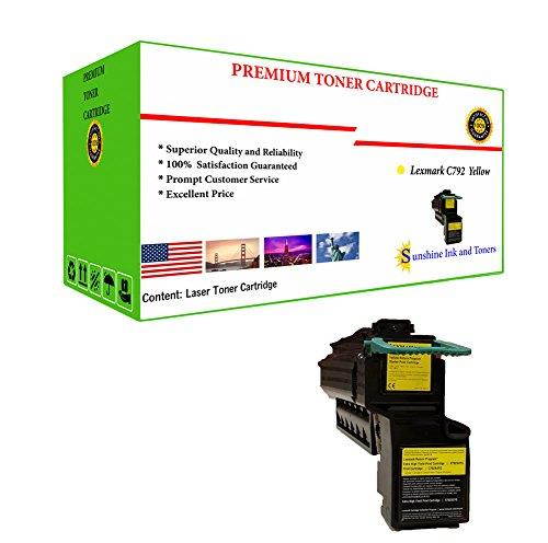 SunshineToner c792, Compatible Lexmark Printers - C792de, C792dhe, C792dte, C792e, Compatible Lexmark Part #s - C792X1MG, C792X2MG, C792X4MG 1Y