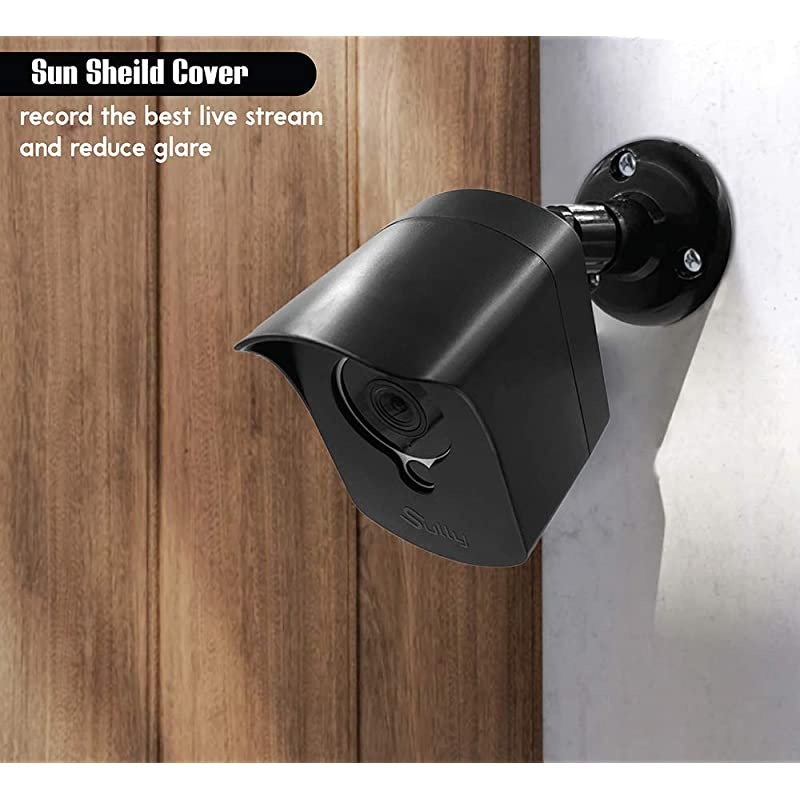 Mounting Kit for Wyze Cam (1 pcs Black) - Outdoor Case for Wyze Camera & v2 1080p Full HD w/Screw Mounts - Wyze Waterproof Cover with Wall Mount Bracket - Solid Housing for Wyze Cams by