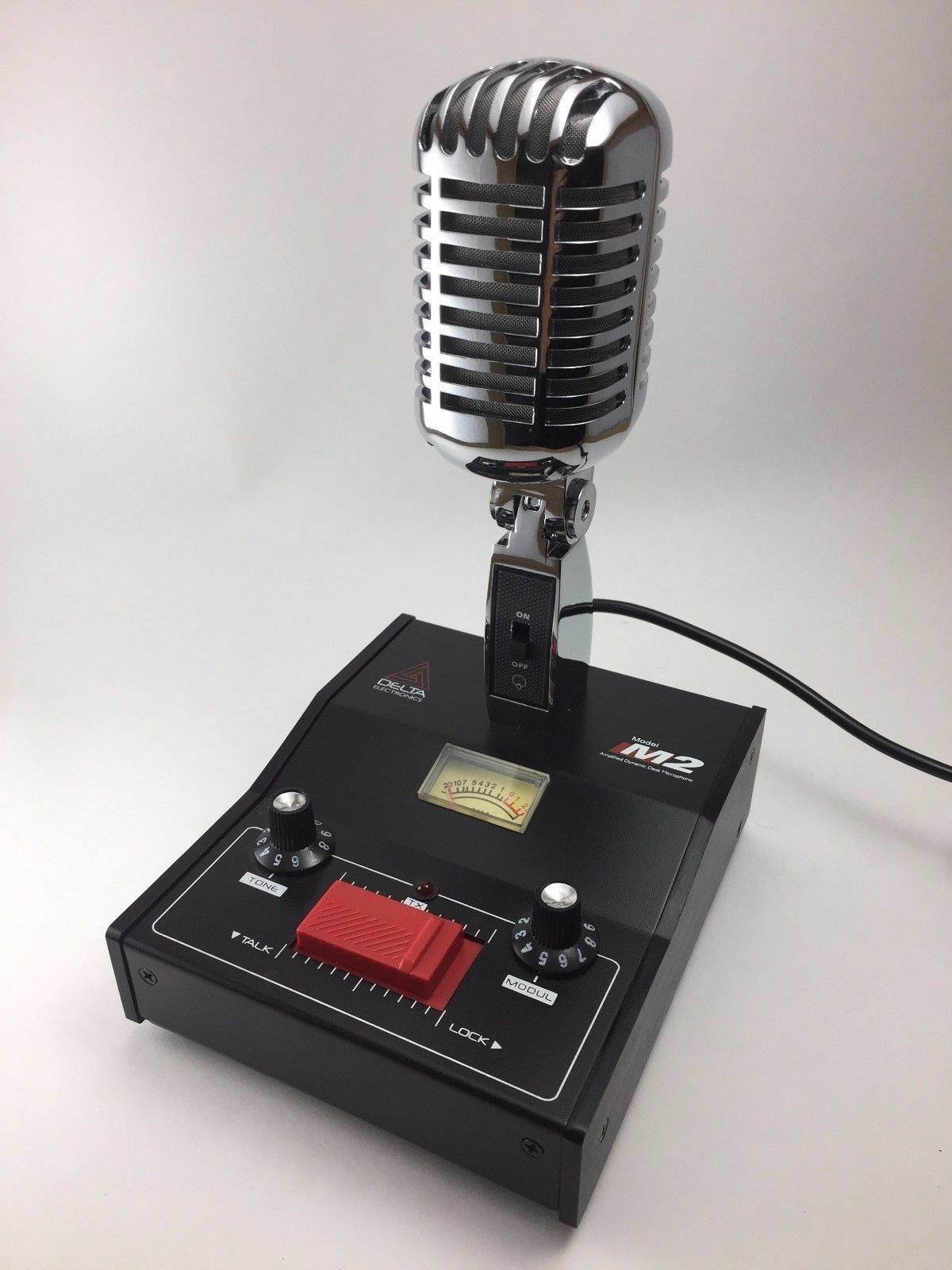 5 pin Cobra DELTA M2 AMPLIFIED DYNAMIC POWER BASE MICROPHONE CB HAM DESK MIC