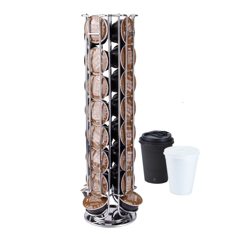 Mind Reader 32 Capacity Dolce Gusto Metal Pod Holder Dispenser, Silver