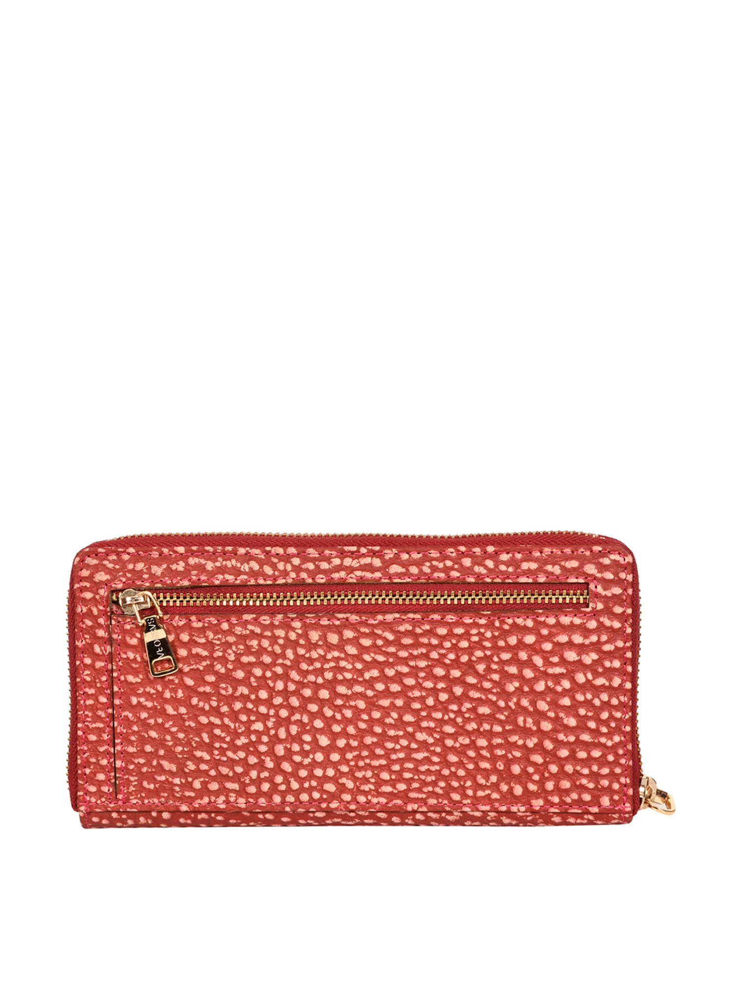 SASSORA Red Printed Rfid Wallet for Women