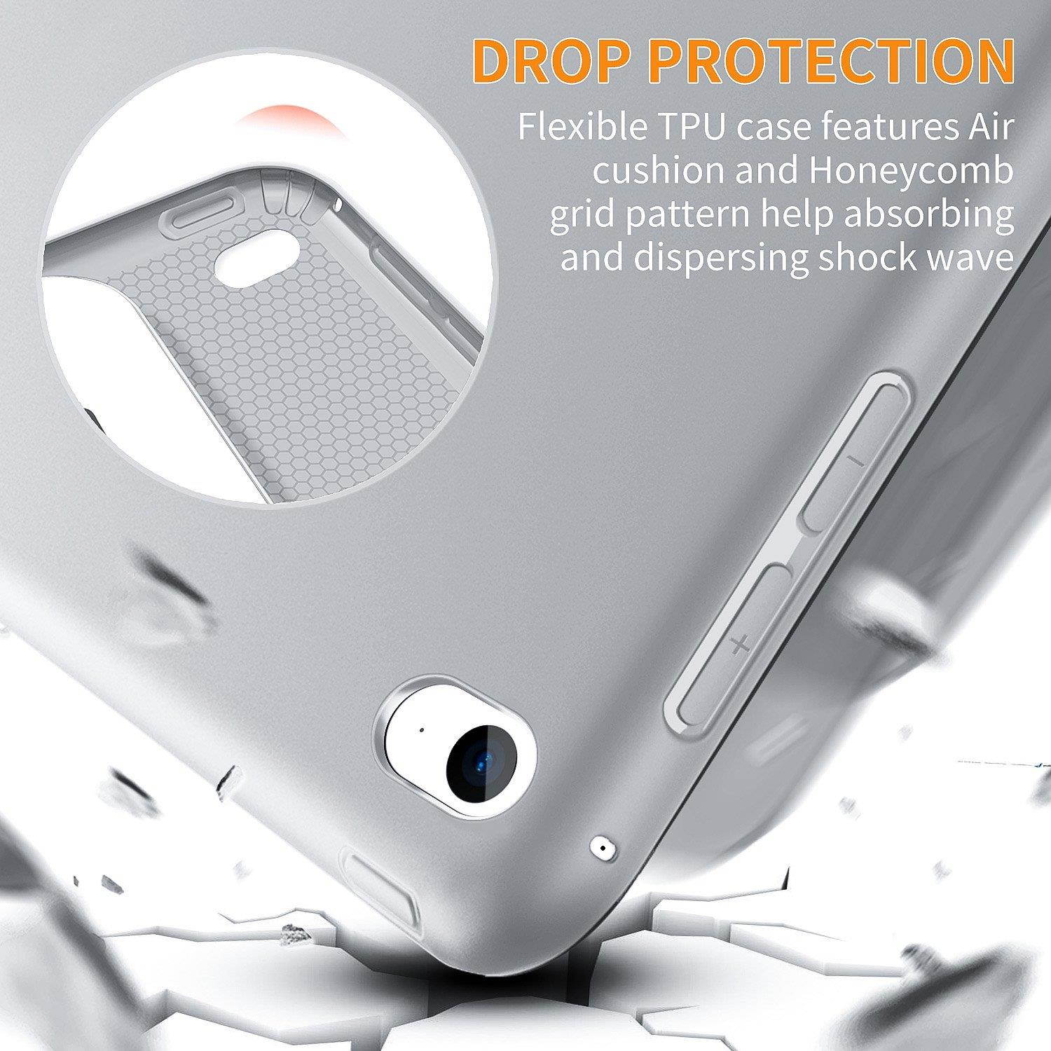 iPad Case for iPad Mini 4, DTTO [Anti-Scratch] Ultra Slim Lightweight [Auto Sleep/Wake] Smart Case Trifold Cover Stand with Flexible Soft TPU Back Cover for iPad mini4, Space Grey