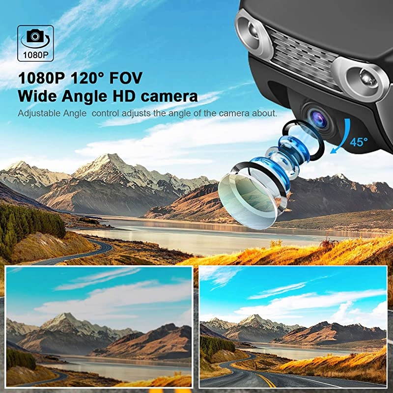 GPS Drones with Camera 1080P for Adults,  E511S WiFi FPV Live Video with 1080P Adjustable Wide-Angle Camera and GPS Return Home, 16 Mins Long Flight Time RC Quadcopter Helicopter