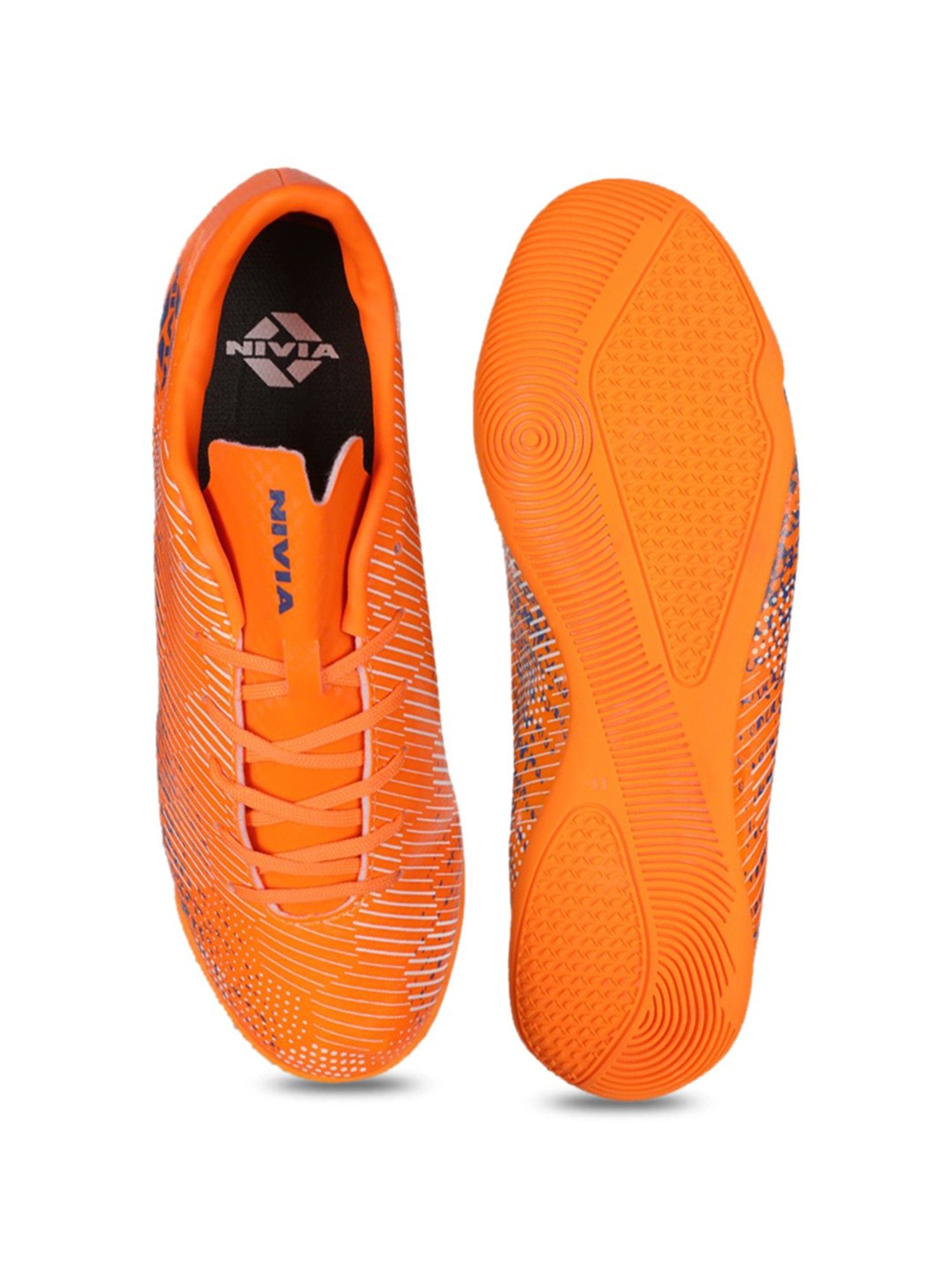 Nivia Men's Encounter 9.0 Futsal Orange Football Shoes