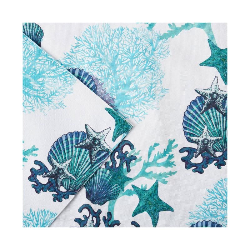 4pk Coastal Coral Placemats White/Blue - Fiesta