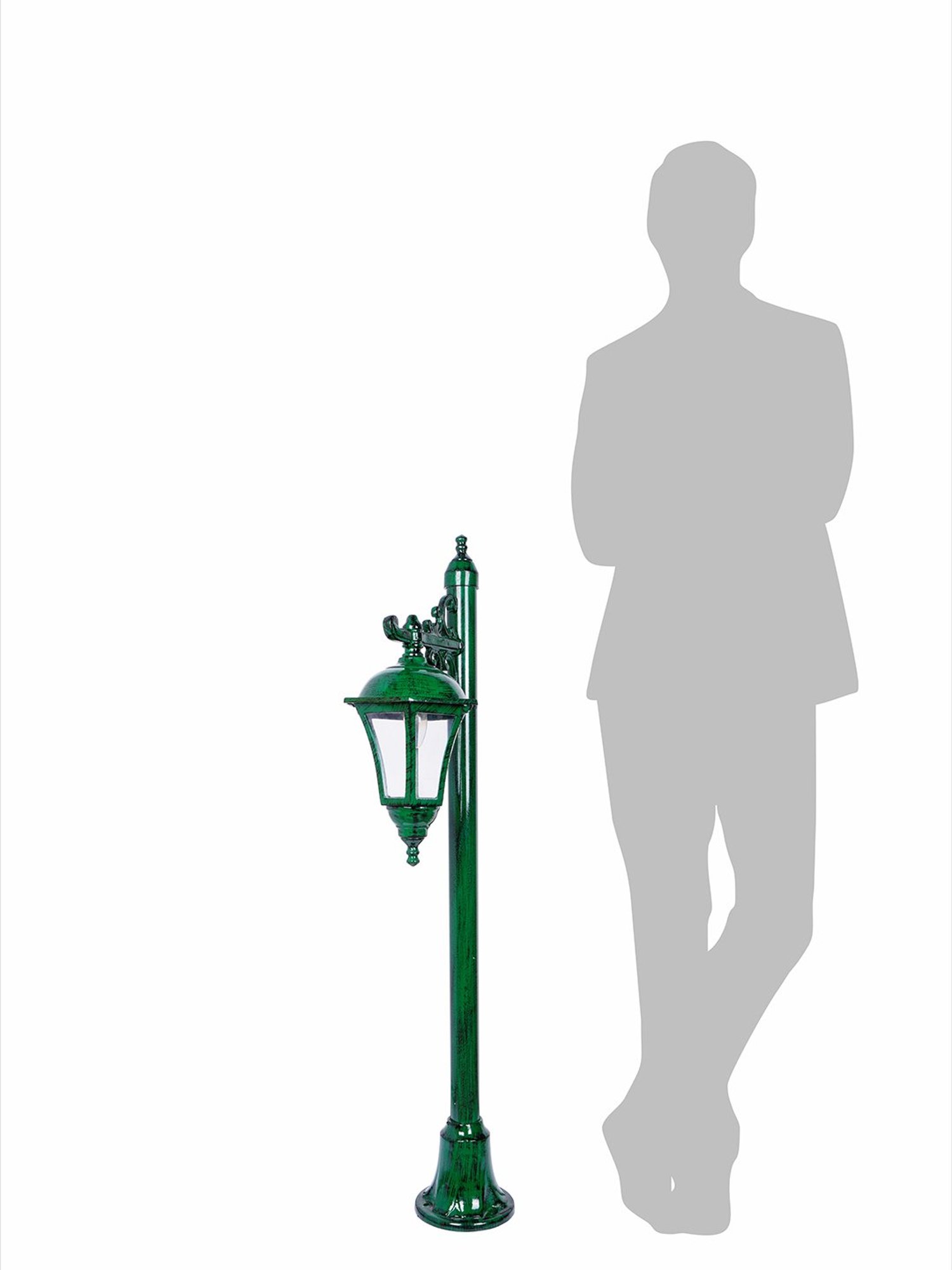 Pure Home and Living Grey Glass Trophy Shaped Table Lamp Stand