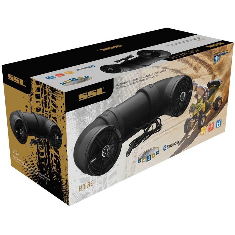Soundstorm BTB6 Bluetooth 6.5" 450W ATV/Marine Off Road Amplified Tube Speaker