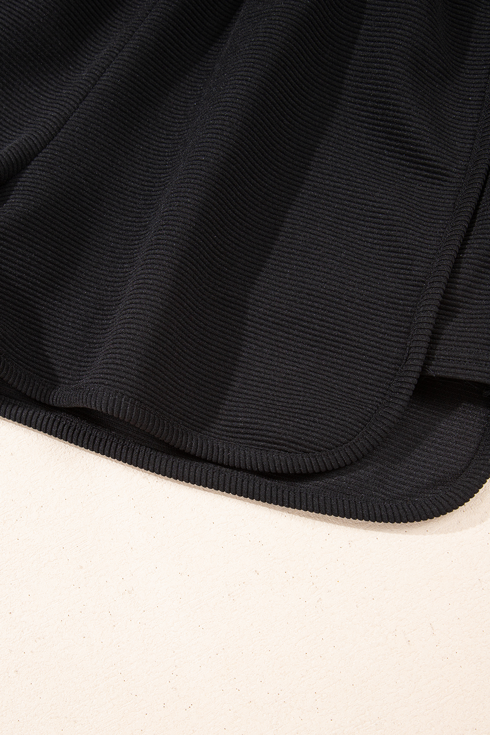 Skobeloff Textured Ruffle Split Top and Drawstring Shorts Set